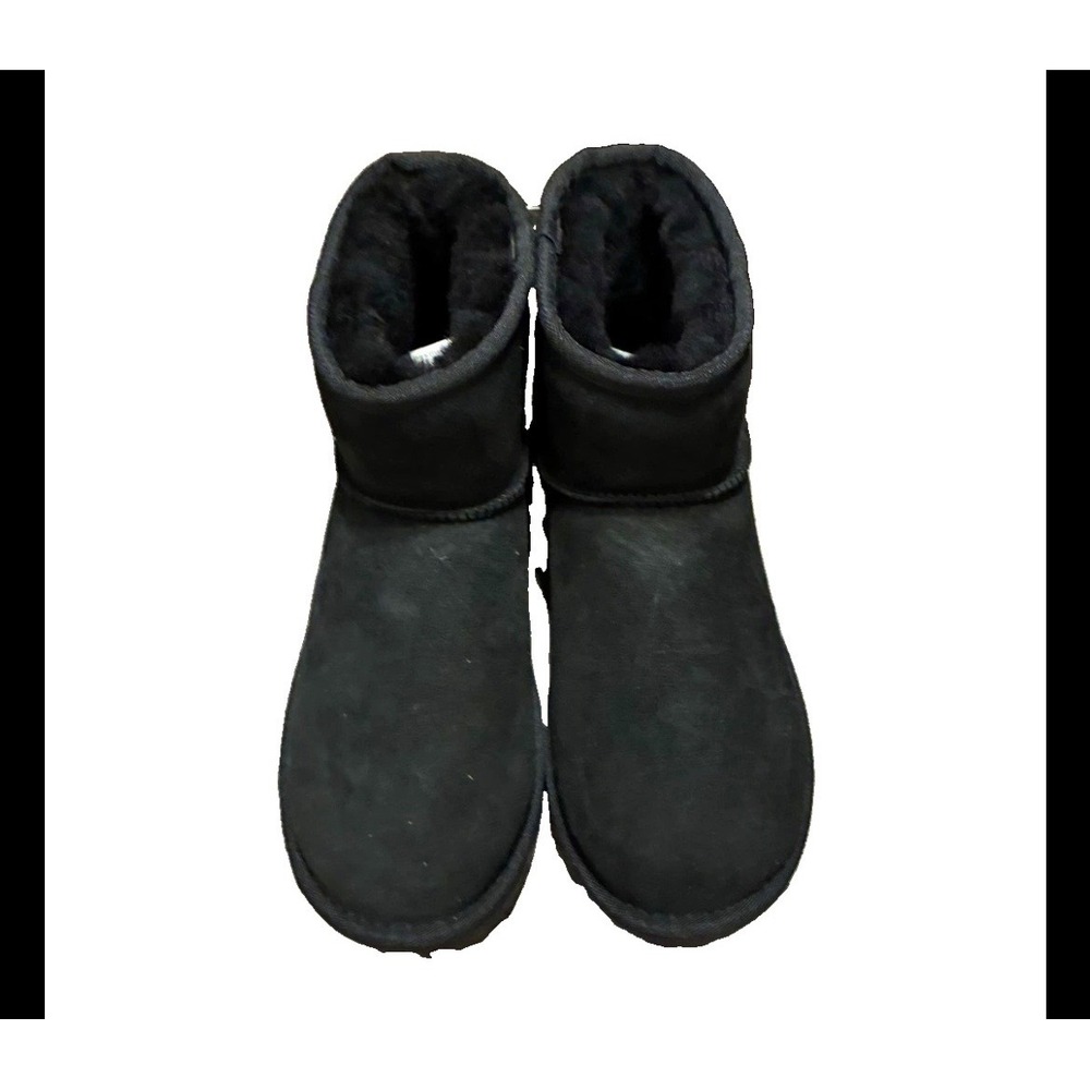 Kirkland Signature Ladies Shearling Boot Black Suede Ankle Boots Size 8 NWT